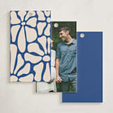 "Modern Bloom" - Baby Shower Favor Tags in Cobalt by Joyce Pinheiro - Back of Tag Options