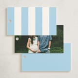 "Sweetly Scalloped" - Baby Shower Favor Tags in Sky by Catherine Culvenor - Back of Tag Options