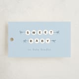 "Mom Era" - Baby Shower Favor Tags in Aqua by Baumbirdy - Front