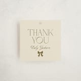 "Mini Bows" - Baby Shower Favor Tags in Vanilla by Vera Lim - Front