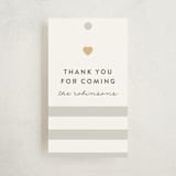 "Mod Baby" - Baby Shower Favor Tags in Pebble by Robert and Stella - Front