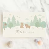 "Forest Friends" - Baby Shower Favor Tags in Seafoam by Jennifer Wick - Front