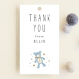 "Toys" - Baby Shower Favor Tags in Powder Blue by JeAnna Casper - Front