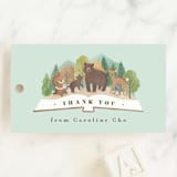 "Woodland adventure" - Baby Shower Favor Tags in Mint by Jennifer Wick - Front