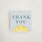 "Lemons" - Baby Shower Favor Tags in Pale Blue by Megan Cash - Front