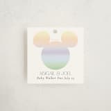 "Disney Ombre Mickey Mouse" - Baby Shower Favor Tags in Rainbow by Beth Schneider - Front
