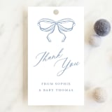 "Parisian Garden" - Baby Shower Favor Tags in Sky by Kristen Smith - Front