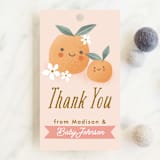 "little cutie oranges" - Baby Shower Favor Tags in Peach by Karidy Walker - Front