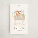 "Baby Basket" - Baby Shower Favor Tags in Summer by Itsy Belle Studio - Front