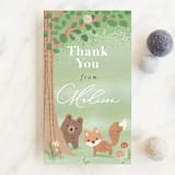 "Into the Woods" - Baby Shower Favor Tags in Earth by Jennifer Wick - Front