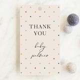 "Baby Shower Blocks" - Baby Shower Favor Tags in Rainbow by Penny Eversole - Front