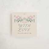 "Book Cover" - Baby Shower Favor Tags in Evergreen by Petra Kern - Front