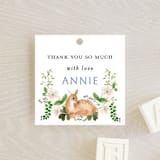 "Spring woodland" - Baby Shower Favor Tags in Elderflower by Sarah Knight - Front