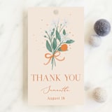 "Cutie Frame" - Baby Shower Favor Tags in Cream by frau brandt - Front