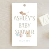 "Puppy" - Baby Shower Favor Tags in Little Boy Blue by Itsy Belle Studio - Front