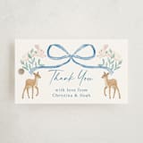 "Ribbon Garden" - Baby Shower Favor Tags in Blueberry by Elly - Front