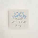"Vintage Bow" - Baby Shower Favor Tags in Baby Blues by Lehan Veenker - Front