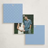 "Vintage Bow" - Baby Shower Favor Tags in Baby Blues by Lehan Veenker - Back of Tag Options