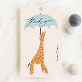 "Take Shelter" - Baby Shower Favor Tags in Powder by Gwen Bedat - Front