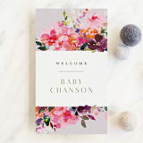 "Blooms" - Baby Shower Favor Tags in Rose by Lori Wemple - Front