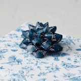 "Foil Fans" - Wrapping Paper Bow in Sapphire by Eve Schultz