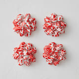 "Folk Poinsettia" - Wrapping Paper Bow in Poinsettia by Katharine Watson