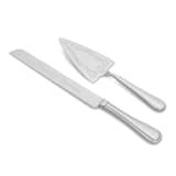 "Engraved Custom Message Personalized Cake Serving Set" - Cake Cutters in gray by Colin Supple