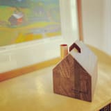 "Modern Barn Candle Holder from Vermont" - Candle Holders in brown by Ann Nygard