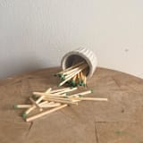 "Decorative Match Holder - Ribbed" - Candle Holders in white by Sidney Field