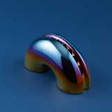 "Nosh Menorah - Sunrise Sunset" - Candle Holders in multicolor by Leadoff Studio