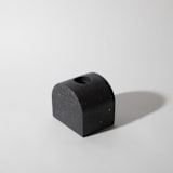 "Black Terrazzo Block Candlestick Holder, Arch" - Candle Holders in black by Pretti.Cool