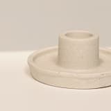 "Set of 2 Whirl Ceramic Candle Holder - Matte White" - Candle Holders in white by Powered By People