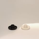 "Set of 2 Whirl Ceramic Candle Holder - Matte White" - Candle Holders in white by Powered By People