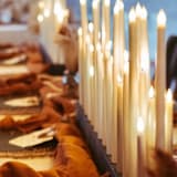 "24" Ebony Wood Candleholder" - Candle Holders in red by Katelin Simons