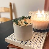 "Decorative Match Holder - Wavy" - Candle Holders in white by Sidney Field