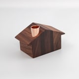 "Alpine Chalet- Small" - Candle Holders in brown by Ann Nygard