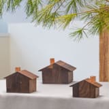 "Alpine Chalet- Small" - Candle Holders in brown by Ann Nygard