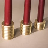 "Cylinder Candlestick - Set of 3" - Candle Holders in brass by Roarcraft