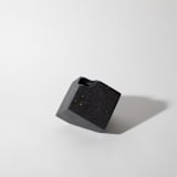 "Black Terrazzo Block Candlestick Holder, Cube" - Candle Holders in black by Pretti.Cool