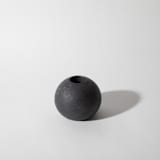 "Black Terrazzo Block Candlestick Holder, Sphere" - Candle Holders in black by Pretti.Cool