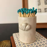 "Decorative Match Holder - Petula" - Candle Holders in white by Sidney Field