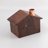 "Alpine Chalet-Medium" - Candle Holders in brown by Ann Nygard