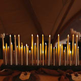 "36" Ebony Wood Candleholder" - Candle Holders in white by Katelin Simons