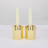 "Candle Holders - Brass" - Candle Holders in brass by Leadoff Studio