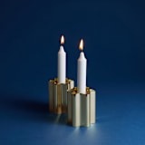 "Candle Holders - Brass" - Candle Holders in brass by Leadoff Studio