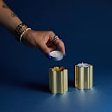 "Candle Holders - Brass" - Candle Holders in brass by Leadoff Studio