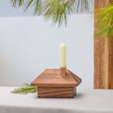 "Train Station" - Candle Holders in brown by Ann Nygard
