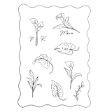 "Custom Calla Lily Icon set" - Commissioned Design Element in black by Kelly Watkins