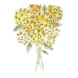 "Custom Marigolds Icon" - Commissioned Design Element in yellow by Lori Wemple