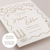 "Custom Wedding and Event Line Icons, Set of 5" - Commissioned Design Element in multicolorassorted-colors by Sam Dubeau